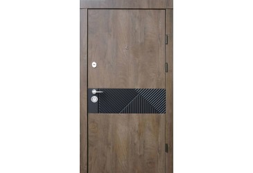 Вхідні Двері Сопрано-М спил дерева коньячний Qdoors