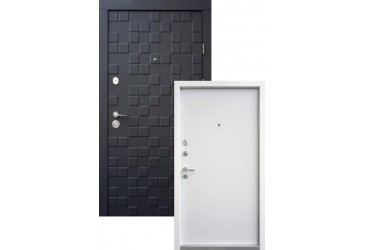 Входные Двери Онтарио софт черный/белый супермат Qdoors